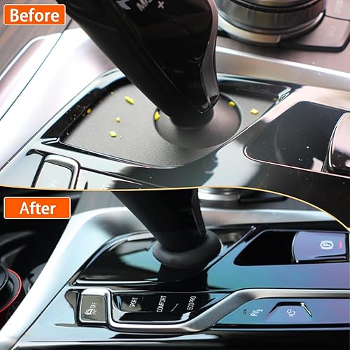 Miniatura 5 de FUSCH Cubierta de panel de caja de cambios de consola negra brillante compatible con BMW 5 6 Series G30 G31 G32 G38 525i 530i 540i 630i GT 2016 2017