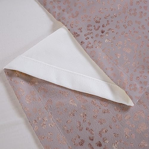 Miniatura 3 de Cenefas de cortina de cocina con estampado de leopardo, cenefa con estampado de guepardo de safari rosa para sala de estar, dormitorio, cenefas de