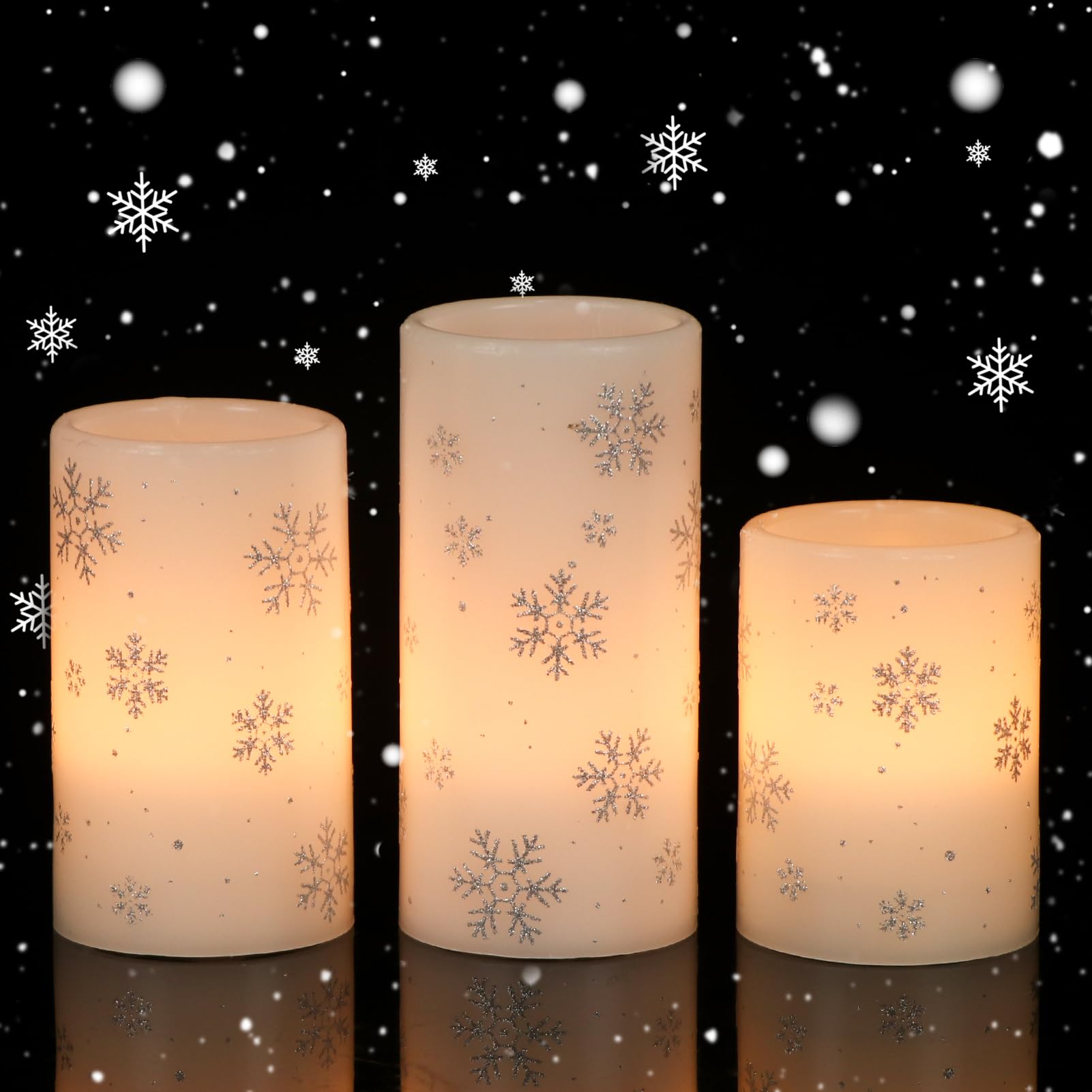 Amazon.com: Eldnacele Christmas Flickering Flameless Candles with