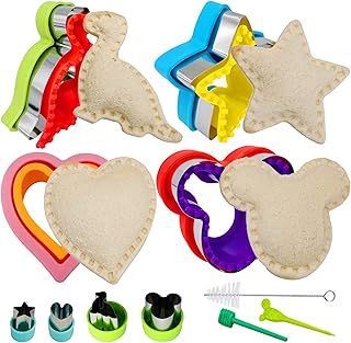 Sandwich Cutter and Sealer Decruster Fruit Vegetable Cutter Shapes Cookie Cutters Sandwich Mold Great for Kids Lunch Lunchbox