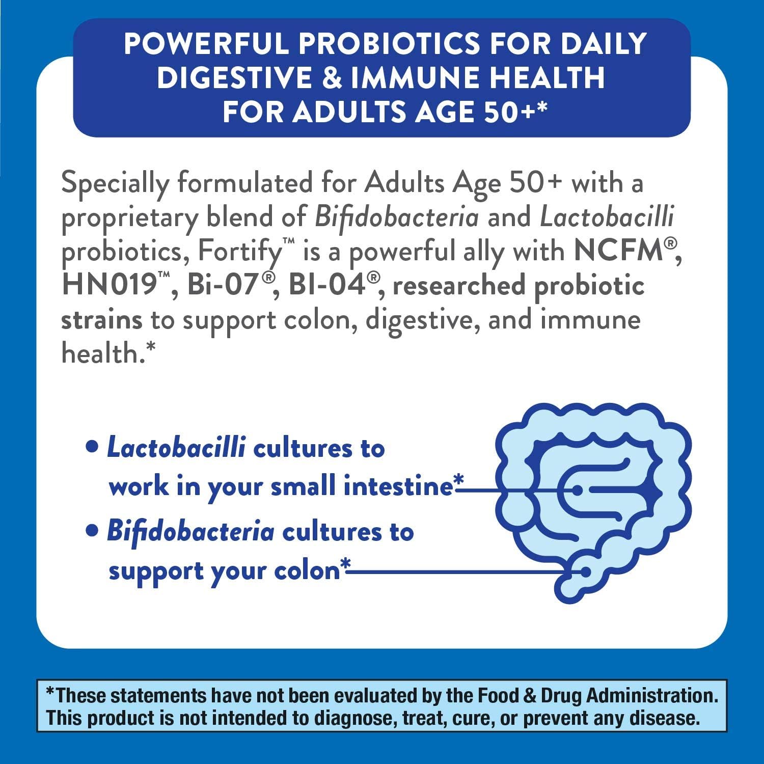 Nature's Way Fortify Age 50+ Probiotic + Prebiotic, Colon, Digestive, and Immune Health Support*