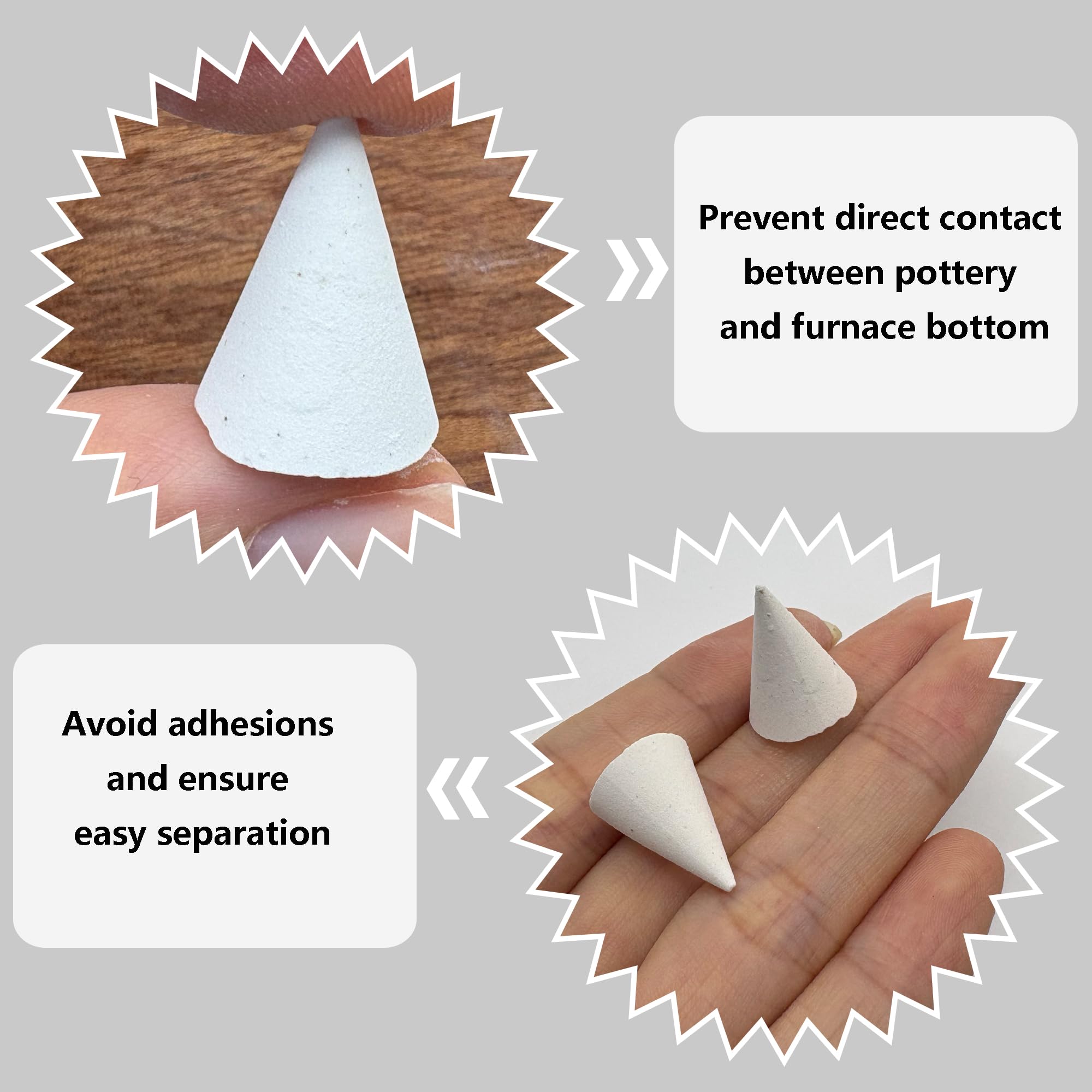 DHER Juego de 25 clavos de cerámica ignífugos para horno, clavos colgantes de cerámica, cojines reutilizables ignífugos, clavos cónicos de óxido de aluminio (blanco)