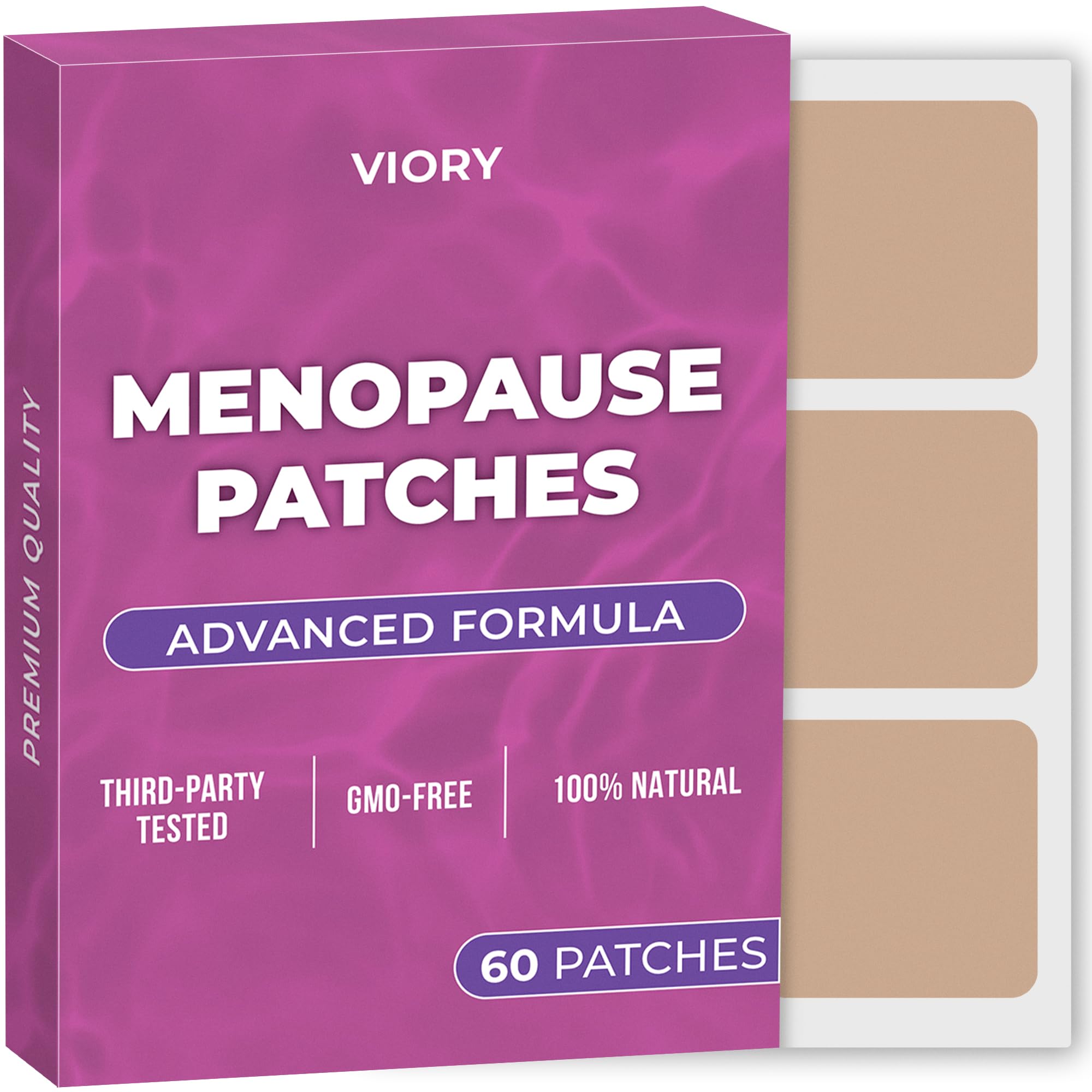 VIORY Menopause Relief Patches (Pack of 60) - 100% Natural Patch - Enhanced Formula