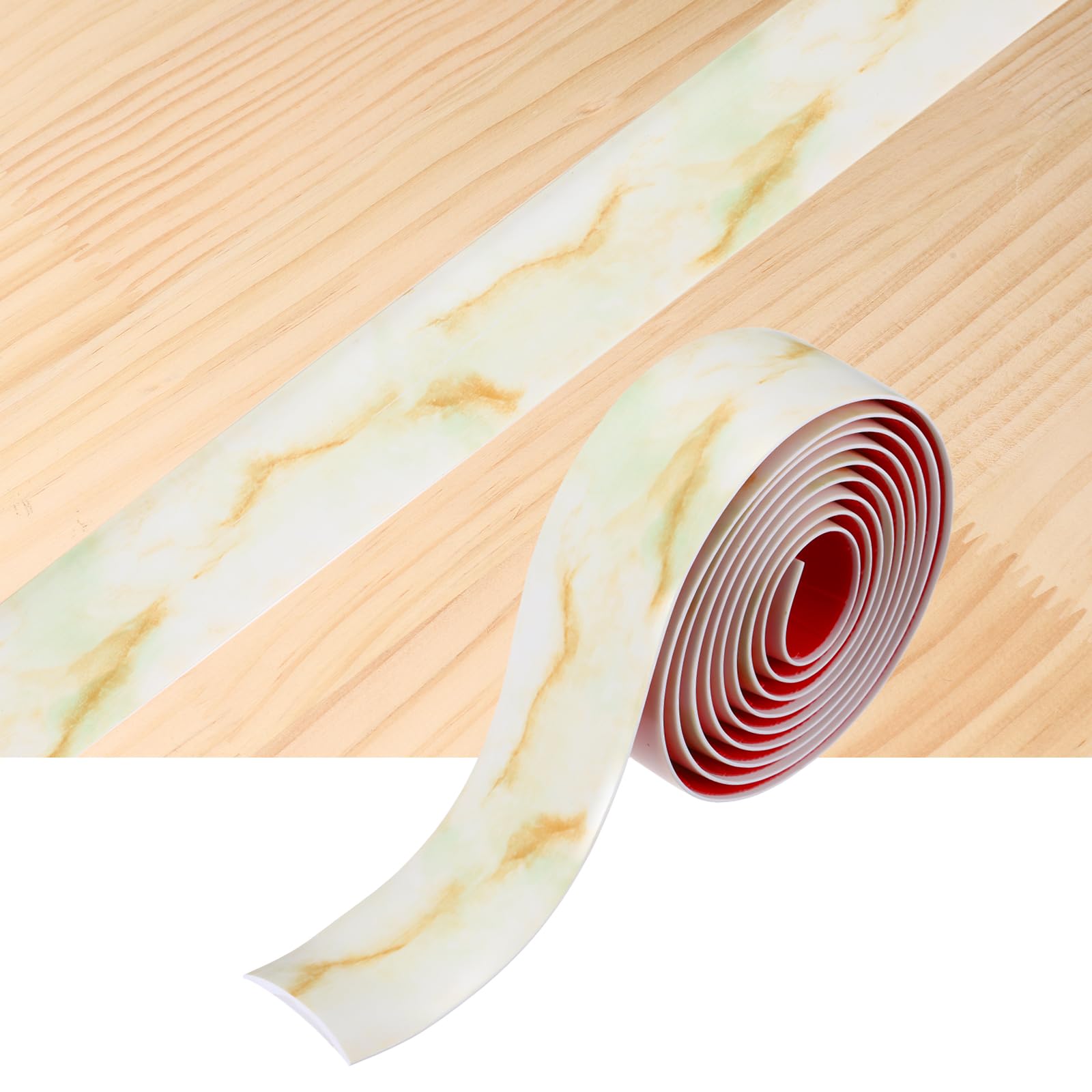 Bande de transition de sol autocollante PVC blanc crème pour joint de seuil