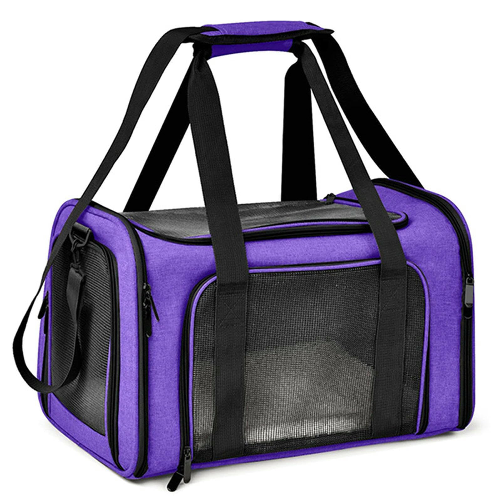 Sac transport chat pliable violet L pour éviter le stress des déplacements en voiture