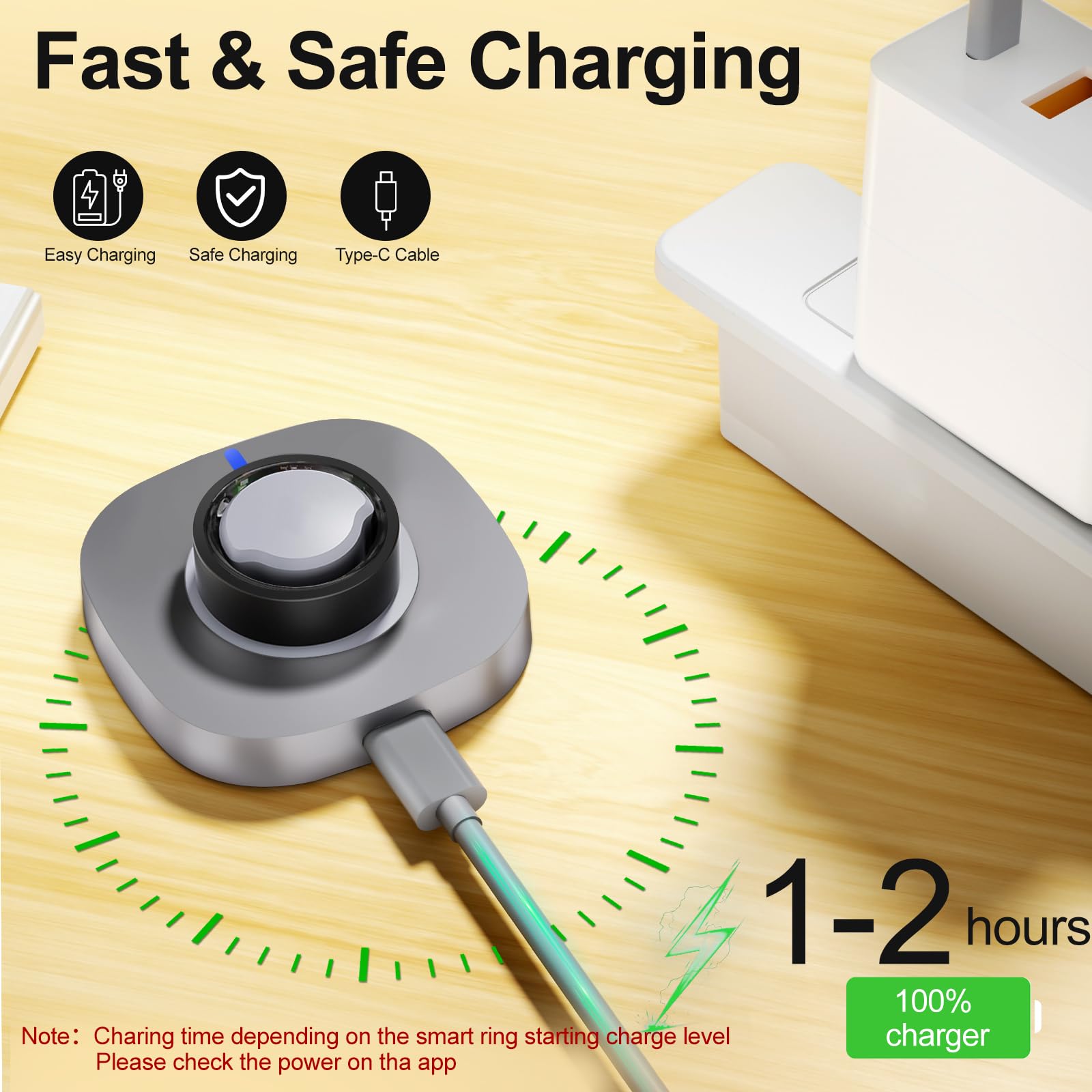 sylacor Compatible avec le chargeur Aura Ring Gen 3, station de charge rapide avec câble USB-C pour Ring Gen 3 Horizon/Heritage (taille 8 sylacor Compatible avec le chargeur Aura Ring Gen 3, station de charge rapide avec câble USB-C pour Ring Gen 3 Horizon/Heritage (taille 8