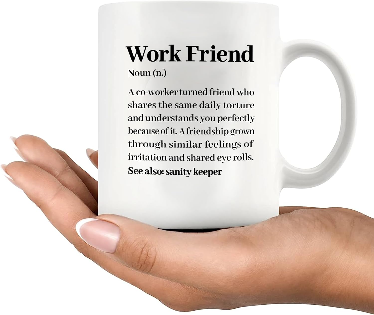 Panvola Work Friend Definition Mug Coworker Gifts Officemates Office Coworker Friend Gift Friendship Novelty Drinkware Ceramic Mug 11 oz White - Image 8