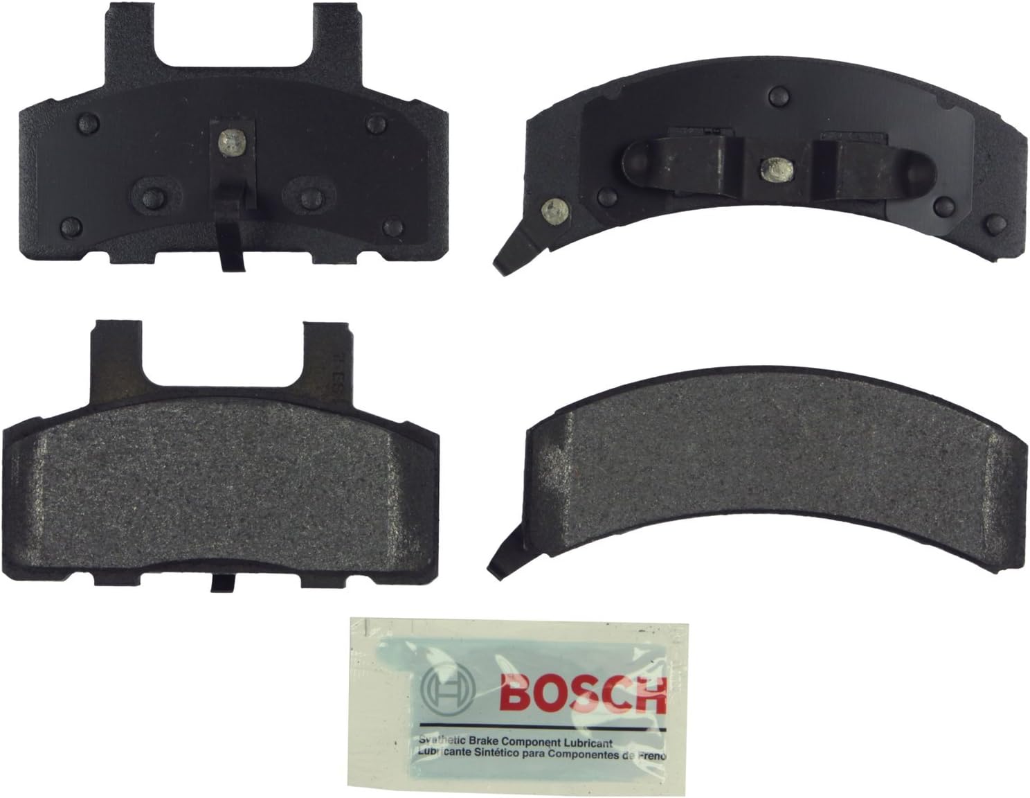 BOSCH BE369 Blue Semi-Metallic Disc Brake Pad Set - Compatible With Select Cadillac Escalade; Chevrolet/GMC Astro, C/K Trucks, Express, Safari, Savana, Suburban, Tahoe, Yukon; Dodge Ram +More; FRONT