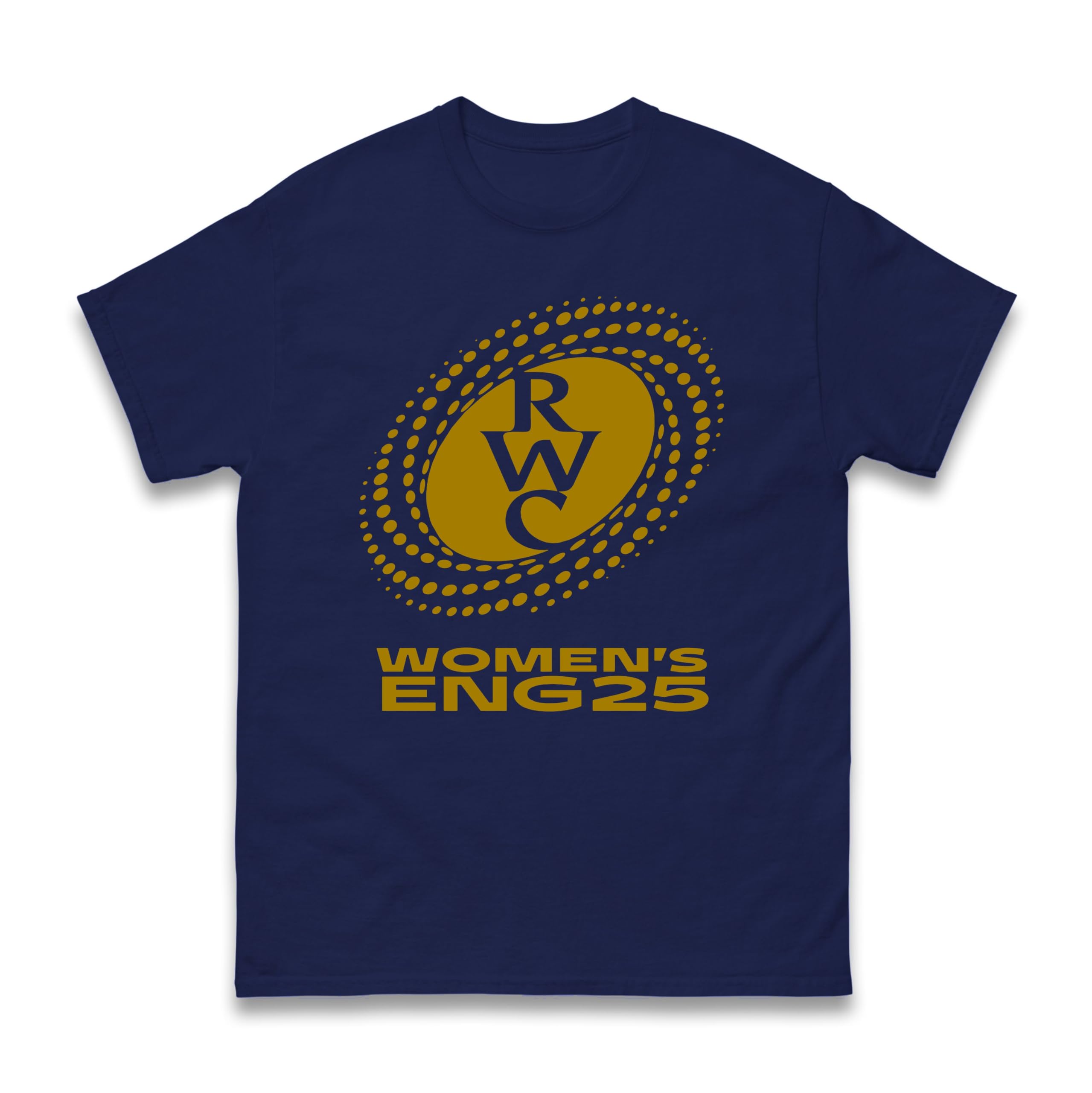 RWC England Rugby 2025 T-Shirt – England Rugby Fan Tee – Men Women Kids Sports Gift Shirt – Union Girls Fandom Unisex Top (Navy, S)