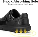FitVille Extra Wide Men Walking Shoes Wide Dress Sneakers Hook and Loop Comfortable Leather Shoes for Men Orthopedic Diabetic Shoes for Edema and Swollen Feet