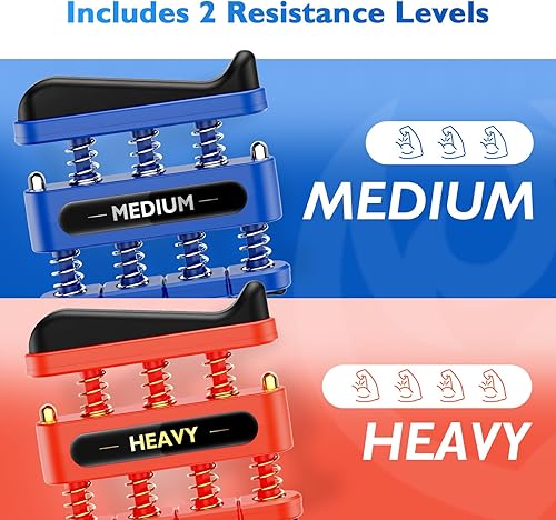 Miniatura 8 de FitBeast Fortalecedor de dedos, ejercitador de dedos, ejercitador de mano para mejorar la destreza y la fuerza en los dedos, manos, antebrazos,