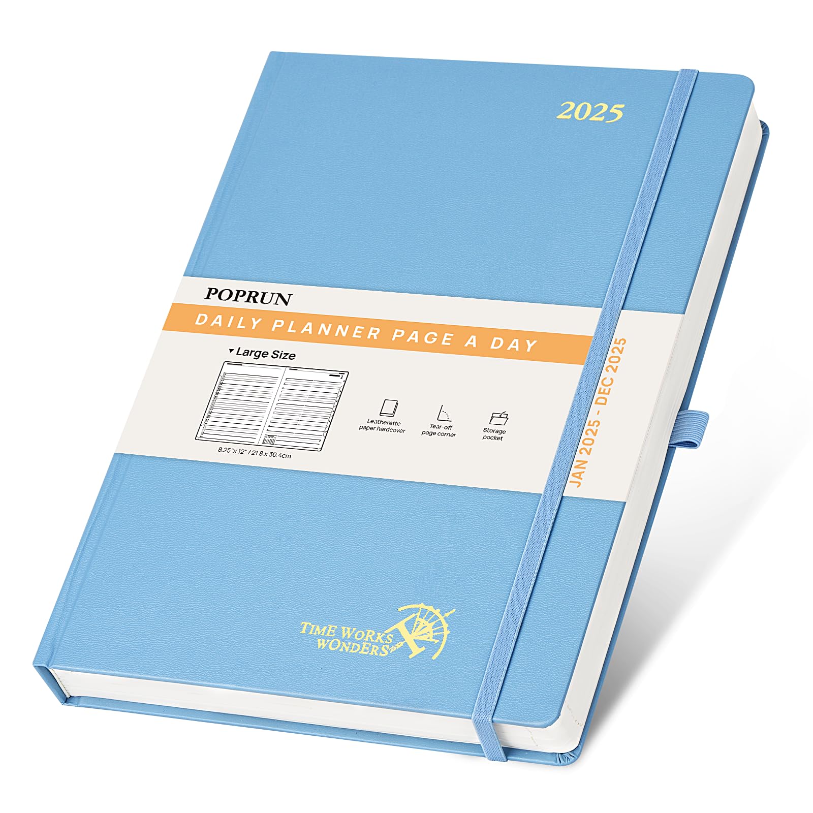 Snapklik.com : POPRUN 2025 Daily Planner One Page Per Day Even Weekends ...