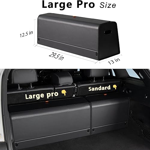 Miniatura 2 de GMQ Organizador de maletero de automóvil para SUV, organizadores de automóvil para automóvil y extragrande, tapa magnética con almacenamiento