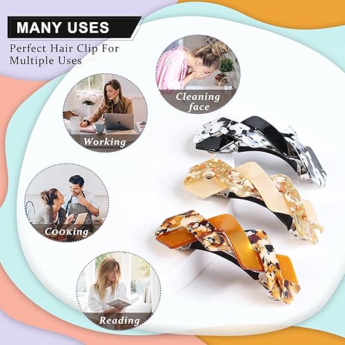 Miniatura 3 de 3 pasadores para el cabello para mujer, accesorios para el cabello para mujer, horquilla francesa grande, accesorios retro para cabello grueso