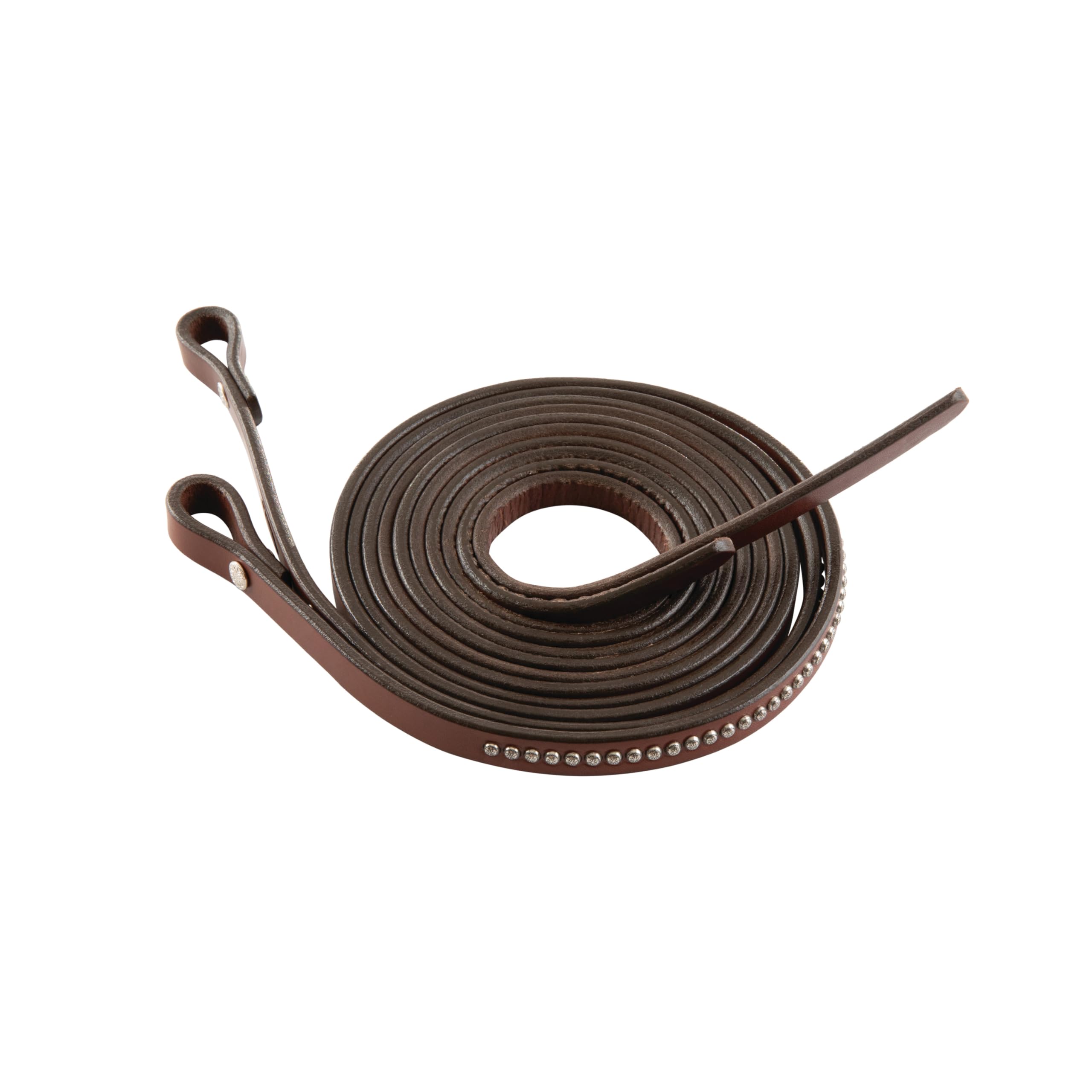 Weaver Cuero Brida Cuero Roper Carrete con Puntos Grabados, 50-1708, Rich Brown