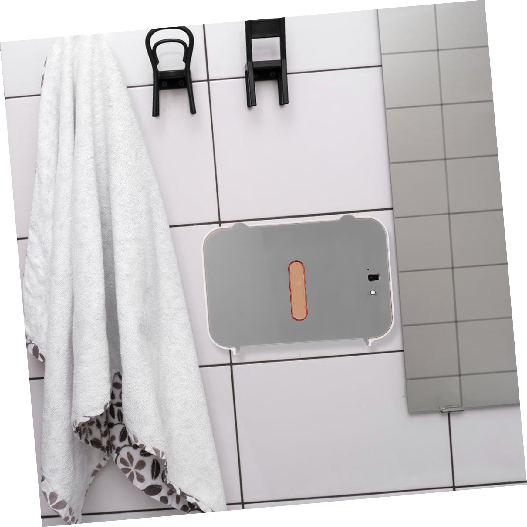 Gadpiparty Distributore Automatico di Asciugamani di Carta senza Contatto, Montaggio a Parete senza Forare, per Cucina e Bagno, in Abs e Metallo
