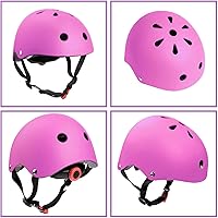 Vista 4 de Casco ajustable para niños de 3 a 16 años, niños pequeños, niños y niñas, equipo de protección con rodilleras, coderas y muñequeras para múltiples