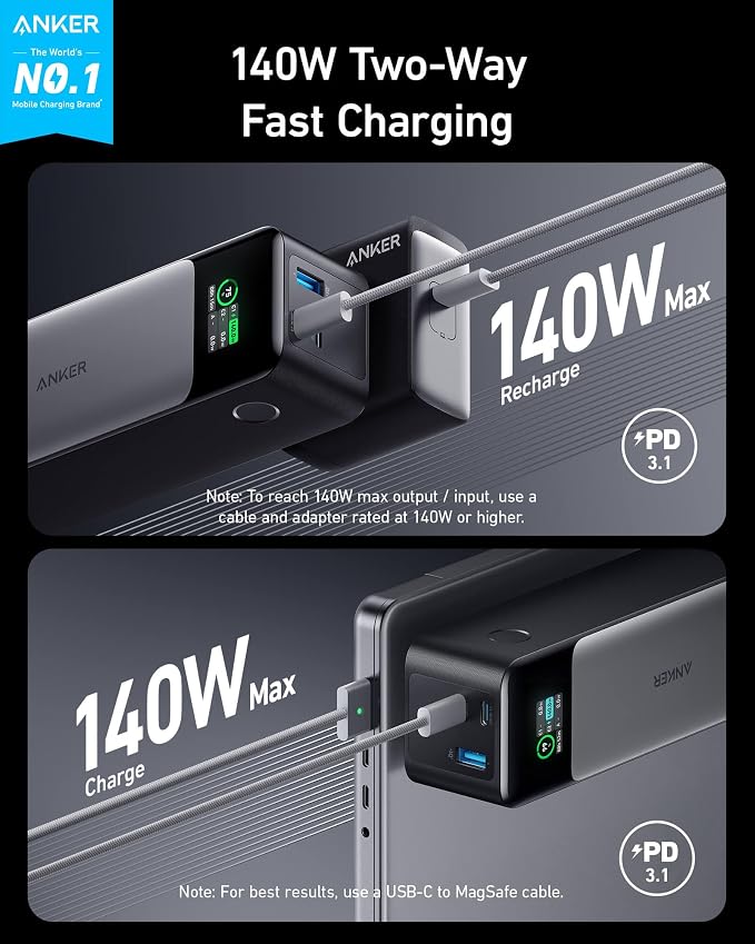 Power bank Anker 10K con PowerIQ y USB-C negra miniatura 6