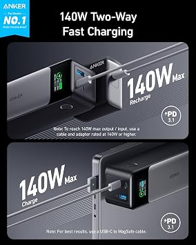 Anker MagGo 10K Magnetic Wireless Power Bank 737 Gen 2 Power Bank Black Iteration 1