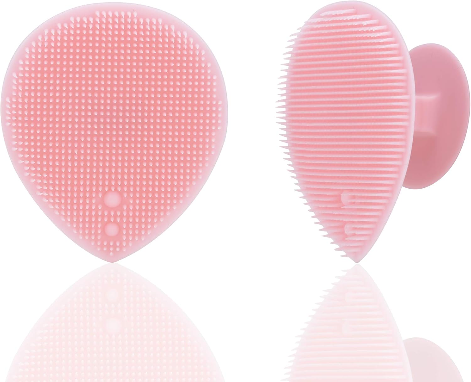 Baby Bath Silicone Cradle Cap Brush/Exfoliating and Massaging Brush/Soft Kids Washcloth (Pink)