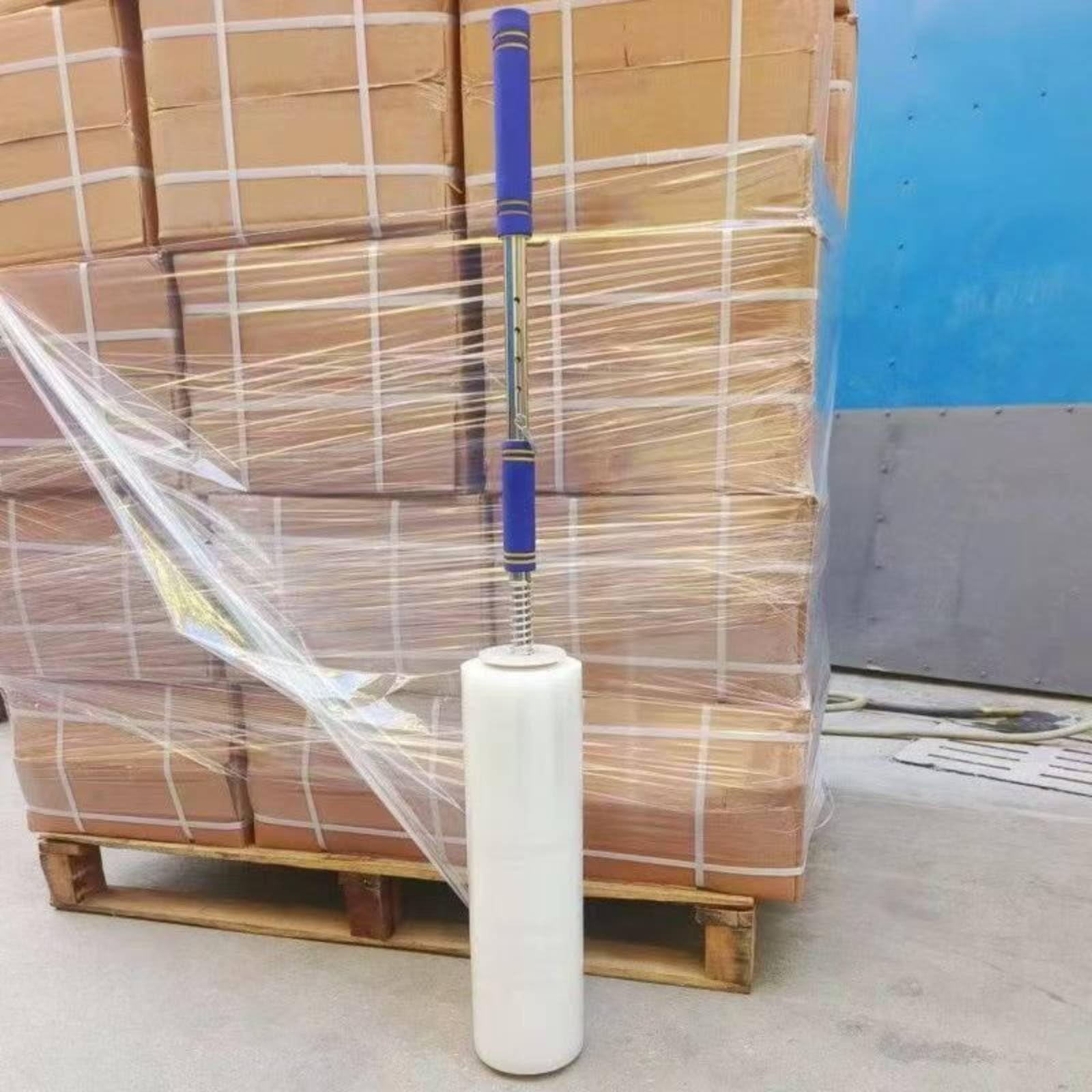 predolo Aplicador Film Extensible Acero Inoxidable Dispensador Manual Emplaye Uso Industrial para Almacén, Fábrica