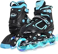 Vista 12 de MammyGol Adjustable Inline Skates for Kids Boys Girls Youth Beginner with Light up Wheels Ages 4-16