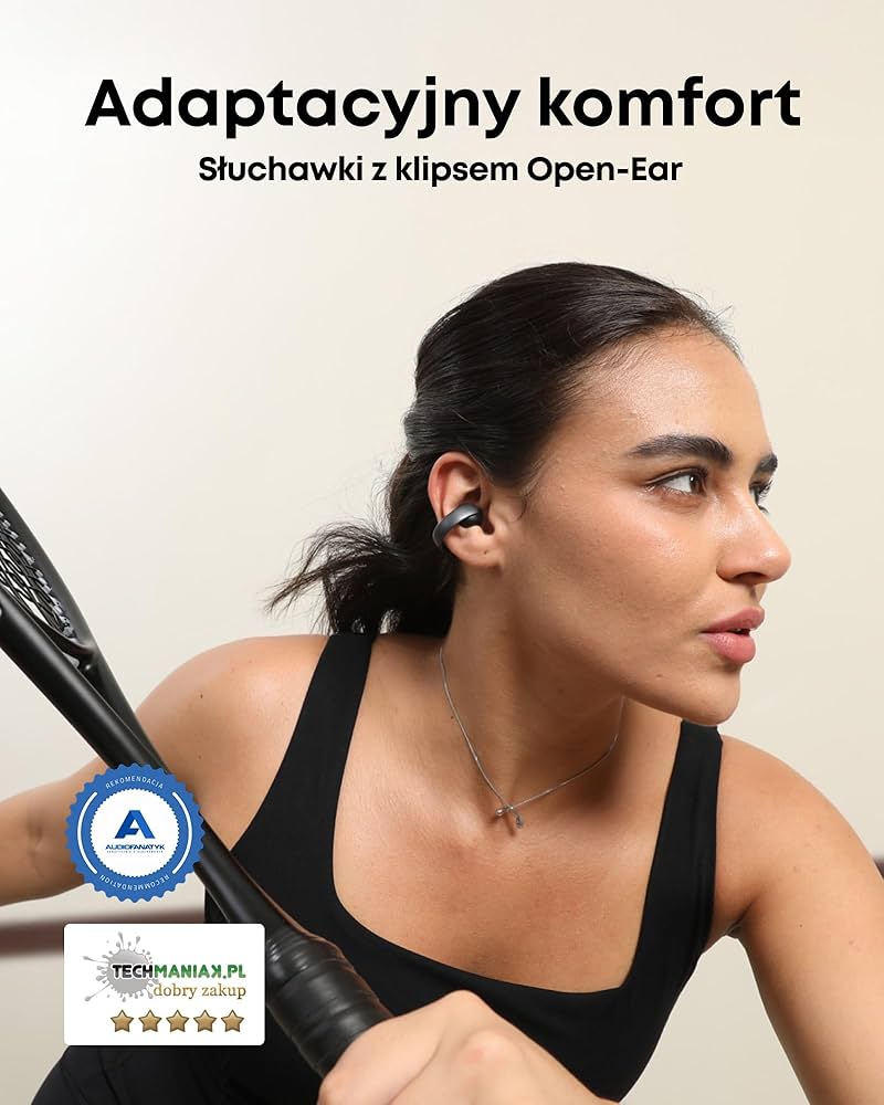 Anker soundcore Aeroclip ブラック Słuchawki Soundcore AeroClip Czarne - Opinie i ceny na Ceneo.pl
