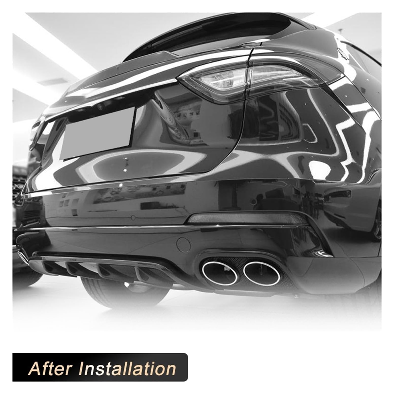 Dyfuzor tylnego zderzaka, kompatybilny z Maserati Levante 4-drzwi 2016 2017 dyfuzor tylnego zderzaka samochodu Spoiler (Color : FRP)