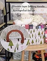 Vista 4 de QUEENLALA Cesta para la colada rectangular/Cesta para la ropa sucia plegable para guardería para organizar/contenedores de almacenamiento/cestas