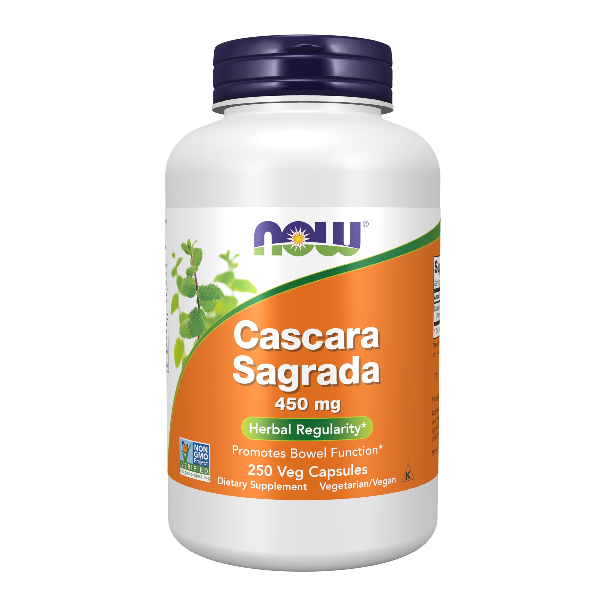 Now Foods Cascara Sagrada 450mg, 250 Vcaps