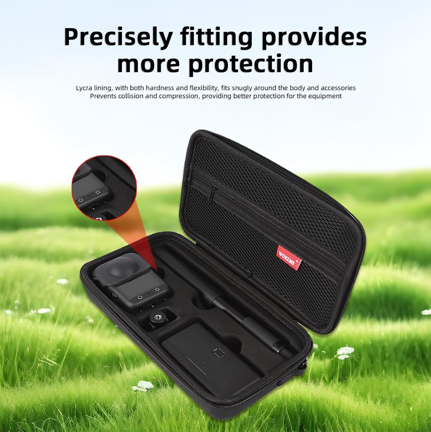 Father&I Hard Carrying Case for DJI Osmo 360 Camera Waterproof, Shockproof & Dustproof Protective Storage Lightweight Travel Case for Outdoor Adventures, Travel & Sports Enthusiasts (Black) - Image 5