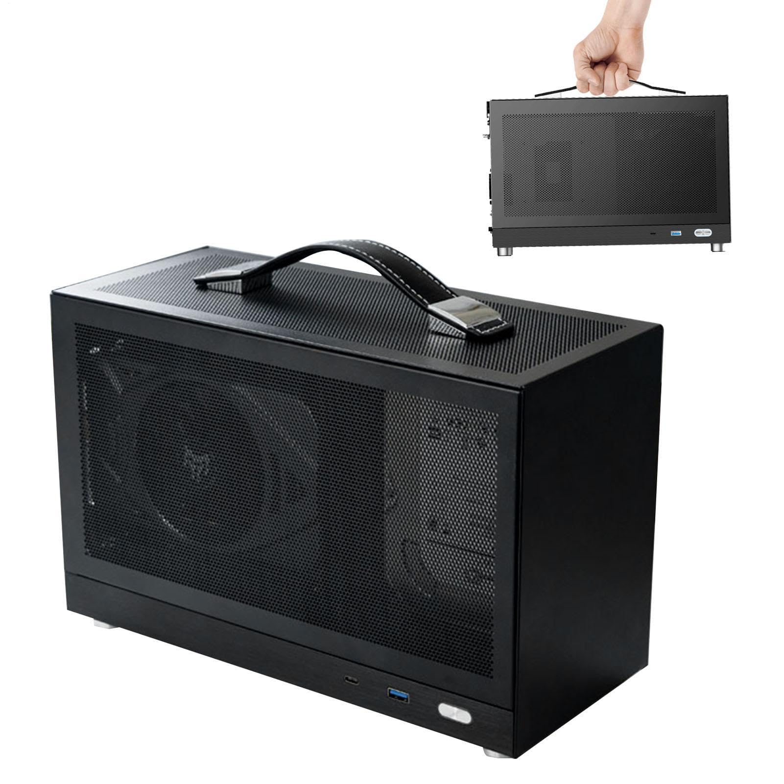 Box host per computer - ventilato, cornice durevole | Custodia per | PC desktop per il personale 'ufficio, giocatori di casa, studenti, singoli utenti, configurazione di workstation compatta,