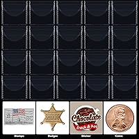 Vista 6 de Fainne 50 fundas de plástico transparente de 2.2 x 2.2 pulgadas, fundas individuales de plástico transparente para coleccionista, funda de plástico