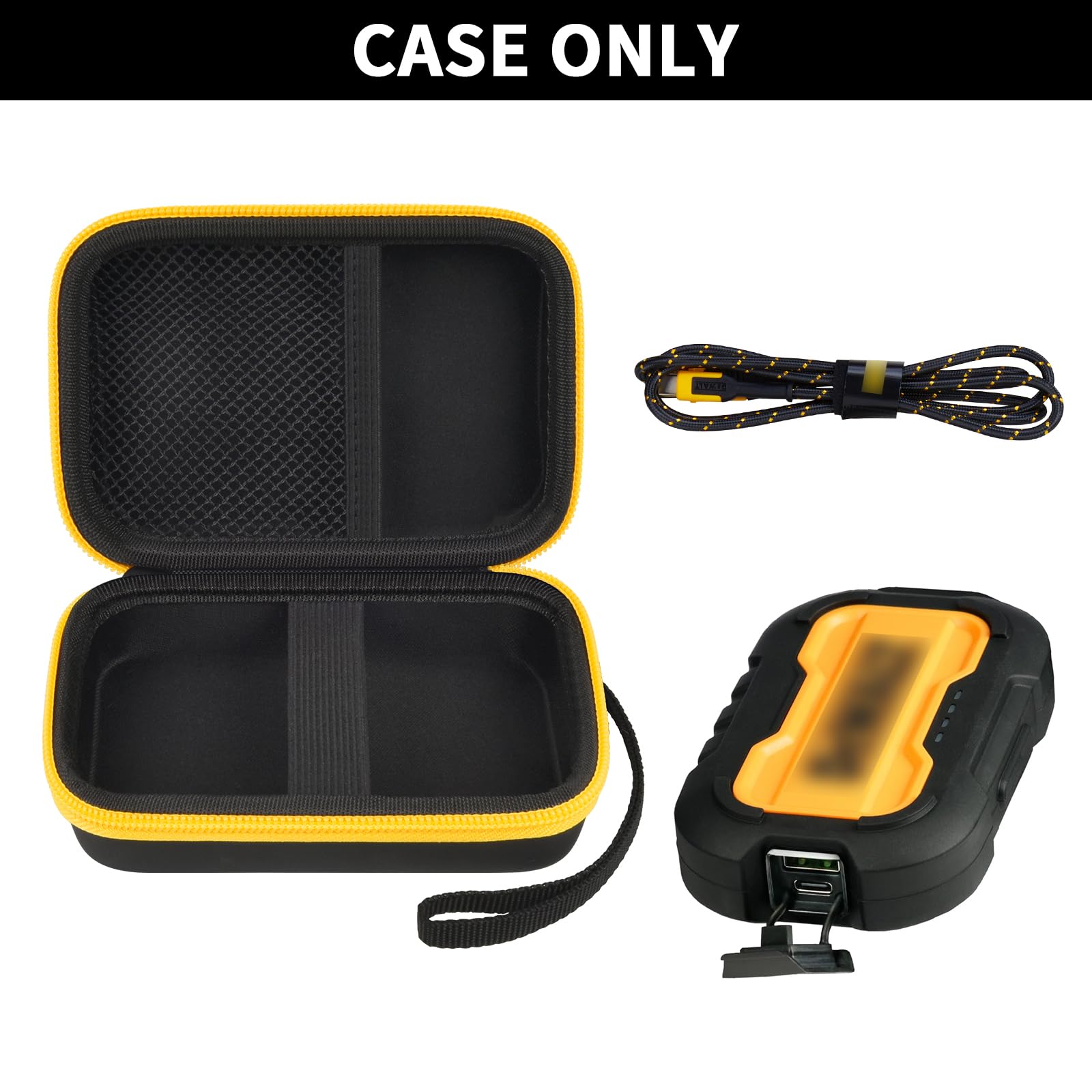 Case Compatible with DeWALT Powerbank 10000MAH/for Magnetic Power Bank 5,000mAh, Battery Charger Storage Holder Organizer, Power Bank Carrying Bag Cover with Mesh Bag Fits for USB Cable ( Box Only)