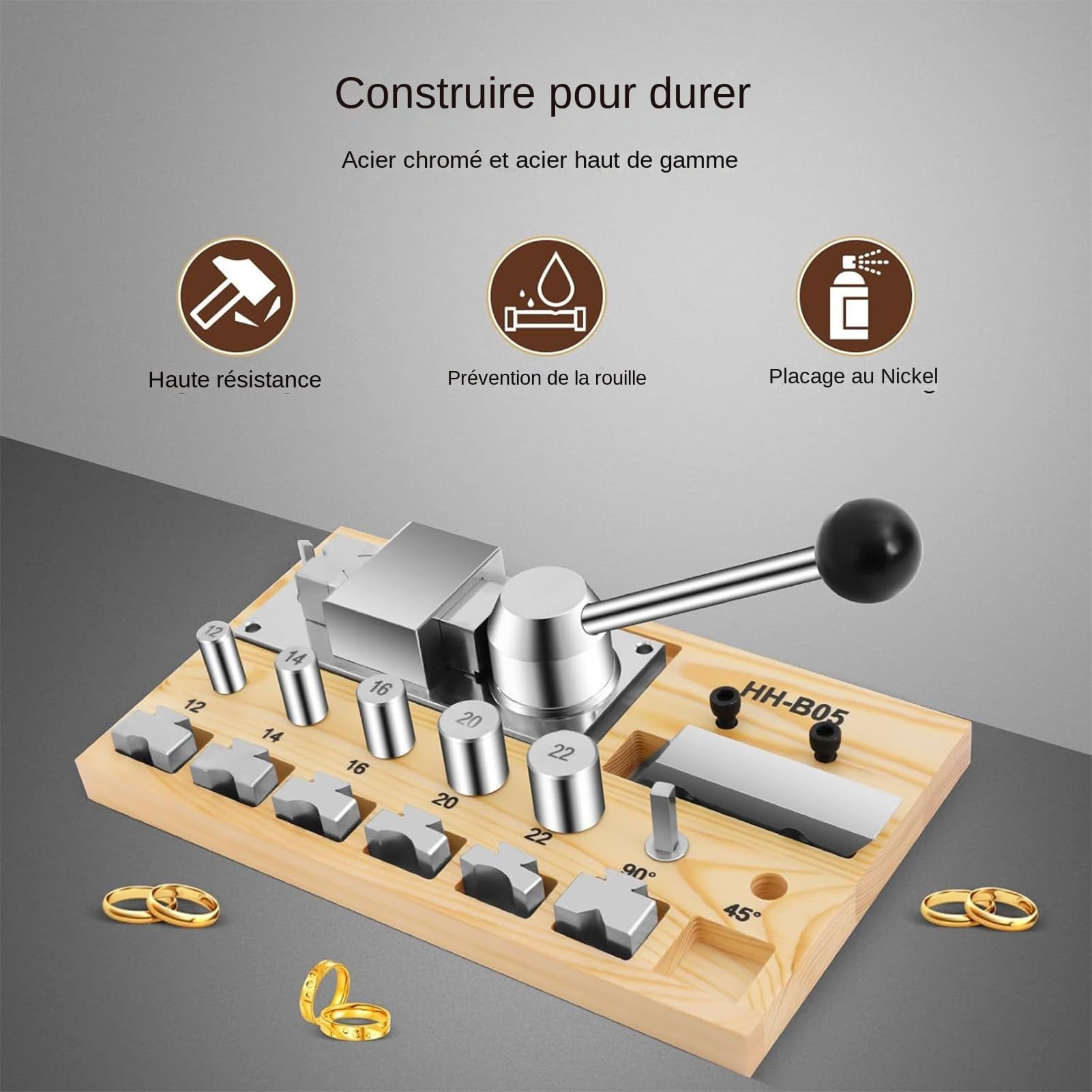 Doblador de Anillos Curvador de Aros para Joyería | Máquina Ajustable para Expandir y Reducir Tamaño para Enrollado de Alambre y Trabajos de Platería