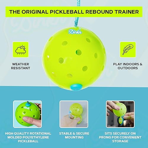 Miniatura 4 de Dink'r - Entrenador de pickleball  Rebote para sesiones de práctica  Entrenamiento en solitario y regalo para todas las edades  Ayuda perfecta para