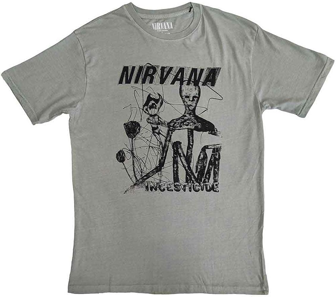 Amazon.com: Men's Nirvana Incesticide T-Shirt Small Brown
