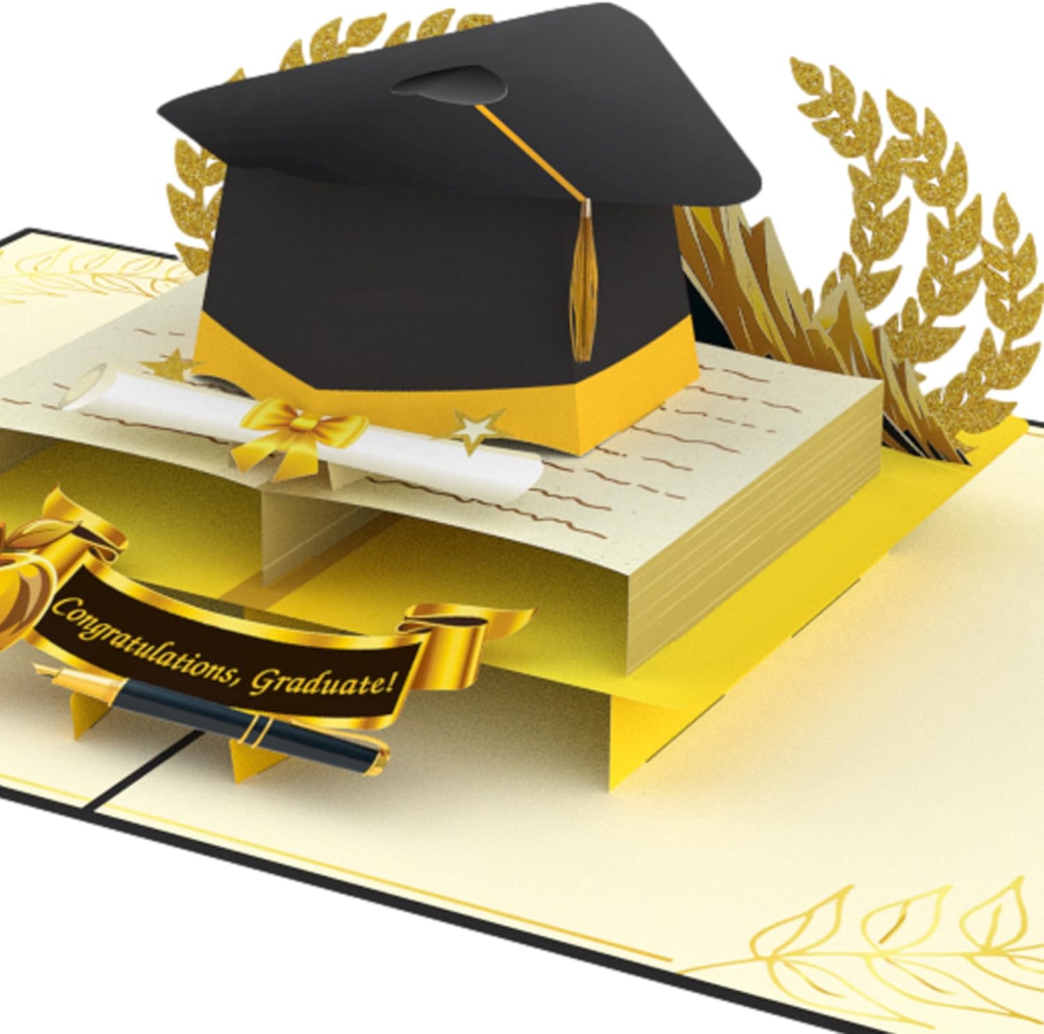 iGifts And Cards Graduation Cap 3D Pop-Up Card - Future Awaits 6"x8"