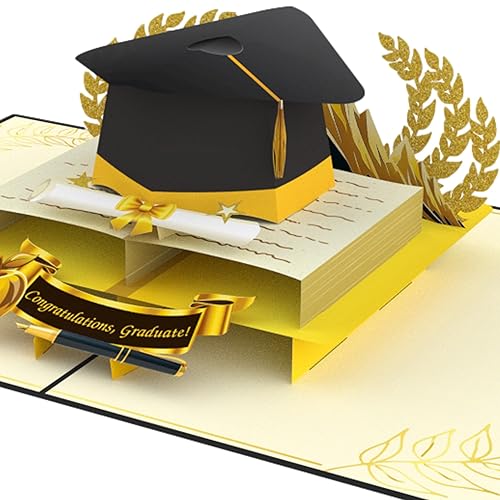 iGifts And Cards Graduation Cap Pop-Up Card 6" x 8"