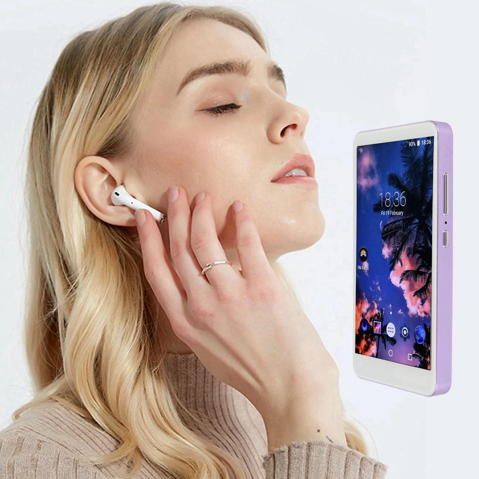 Lettore MP4 Portatile da 5,0 Pollici con Audio HiFi, per Uso | Riproduzione video HD, durata della batteria, supporto per il trasferimento di file, ideale per viaggi e sport