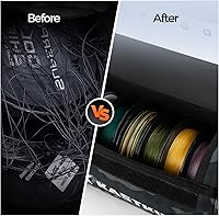 Vista 3 de KastKing BaitSpace Bolsa de gestión de línea, bolsa de almacenamiento de línea de pesca con nailon resistente al agua, ventana transparente, divisor