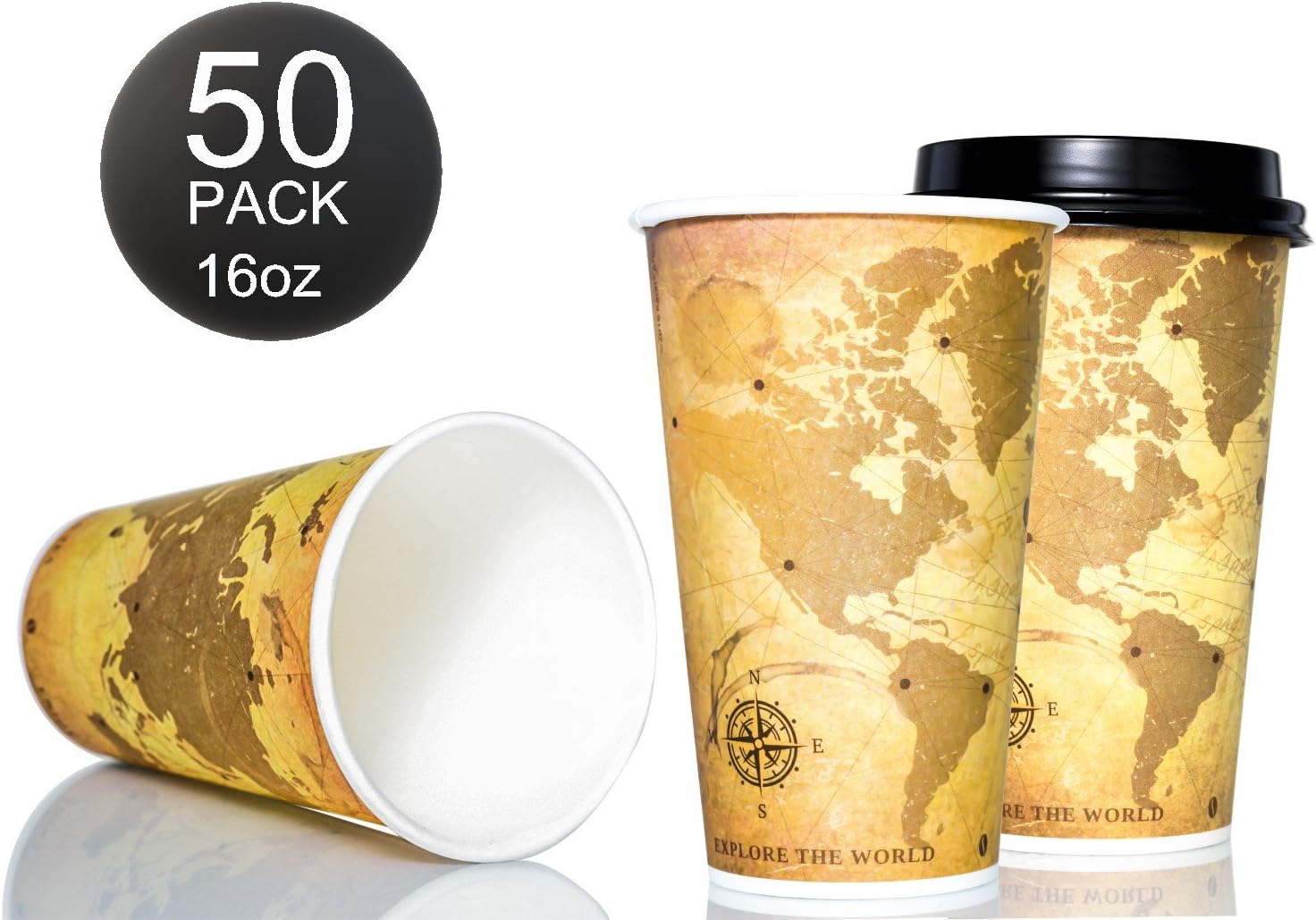 Gold Rimmed Plastic Cups – Disposable Gold Plastic Glasses – Set of 100 Gold Rimmed Tumblers 9 Oz – Great for Parties, Weddings & Events – Elegant & Fancy Beverage Cups with Gold Rim
