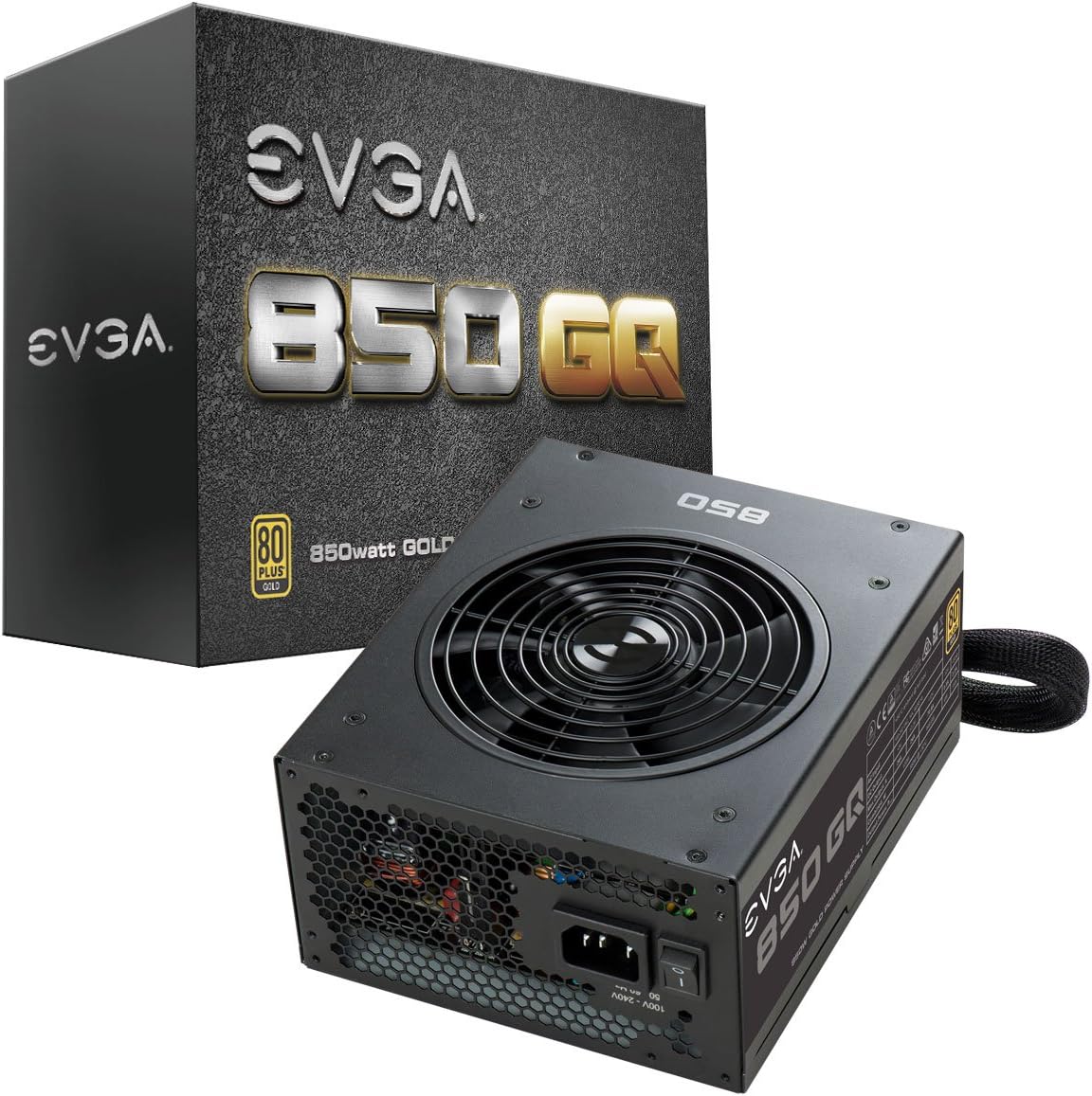 EVGA 850 Gq, 80+ Gold 850W, Semi Modular, EVGA Eco Mode, Power Supply 210-Gq-0850-V3