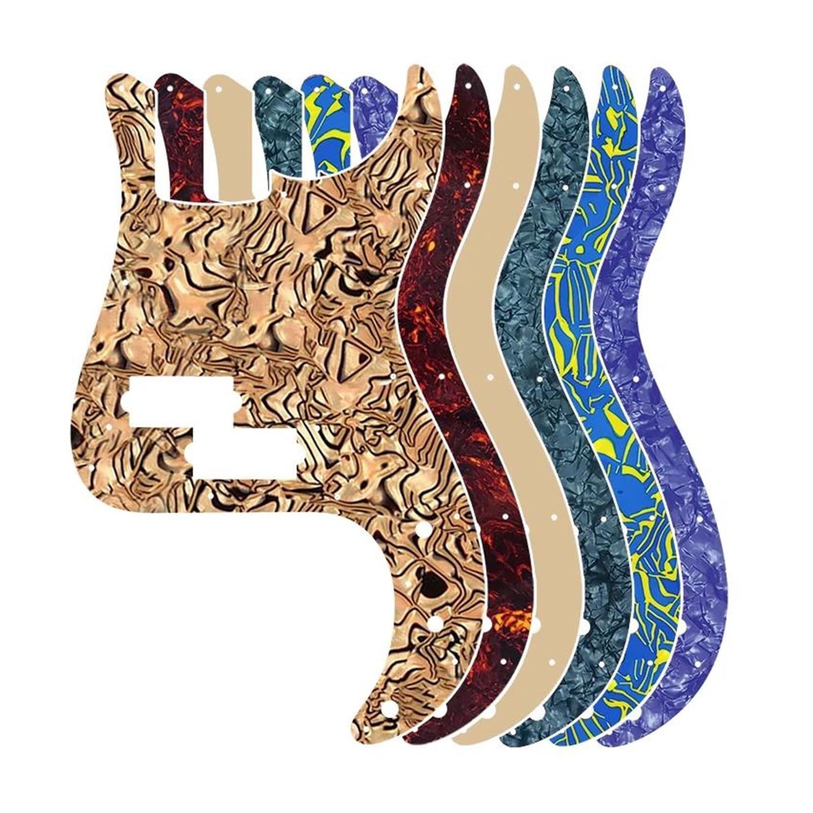 maskownica do gitary Części do gitary Jakość Gitara elektryczna Pickguard 4 Struny P Bass Guitar Pickguard Scratch Plate(Style 3)