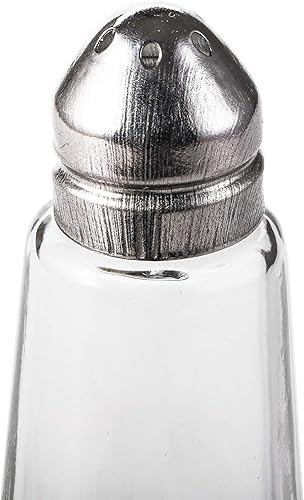 Miniatura 3 de Yopay Juego de salero y pimentero de 12 piezas, mini coctelera de 1 onza con cuerpo de vidrio en torre con tapas de acero inoxidable, diseño curvado