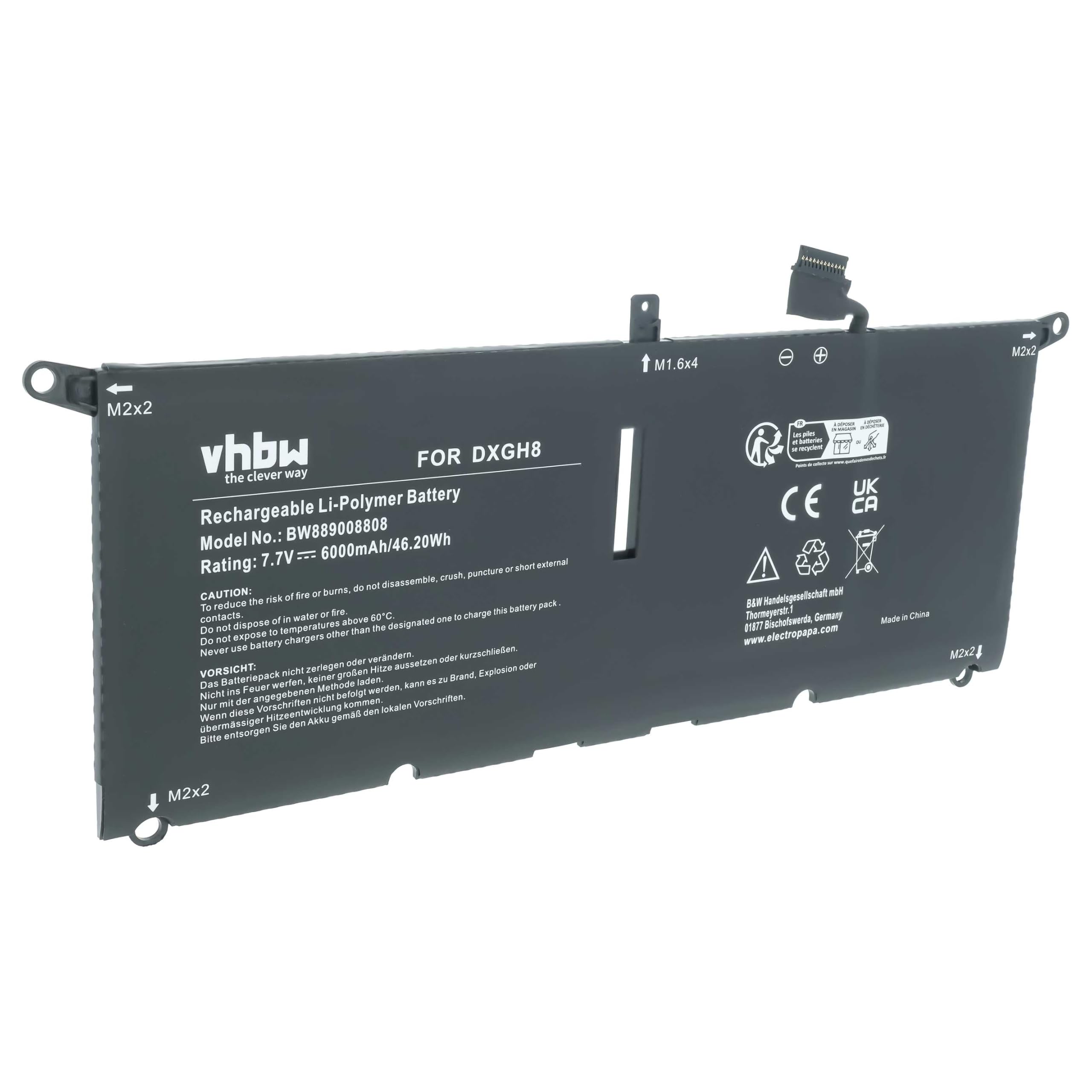 vhbw Batería Compatible con DELL XPS 13-9370-D2905G, XPS 13-9370-D1905TG