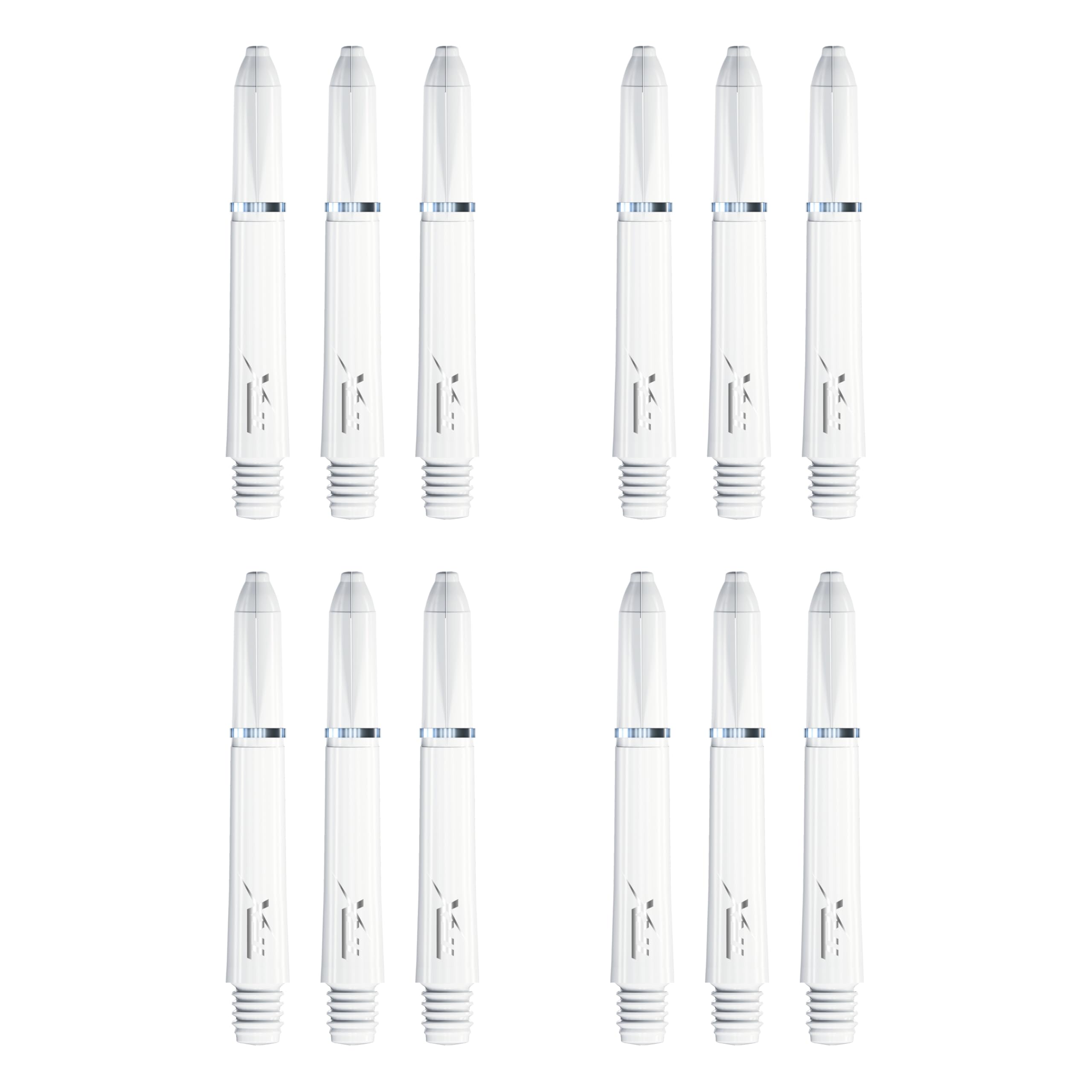 RED DRAGON TRX Short White Stems - 6 Sets per Pack (18 Stems in Total)