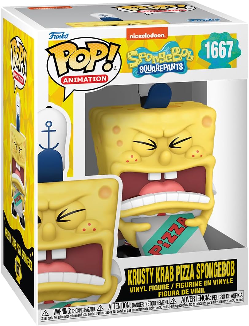 Funko POP! TV: Spongebob Squarepants 25th Anniversary - Spongebob Squarepants with Pizza -Collectable Vinyl Figure - Gift Idea - Official Merchandise - for Kids & Adults - TV Fans