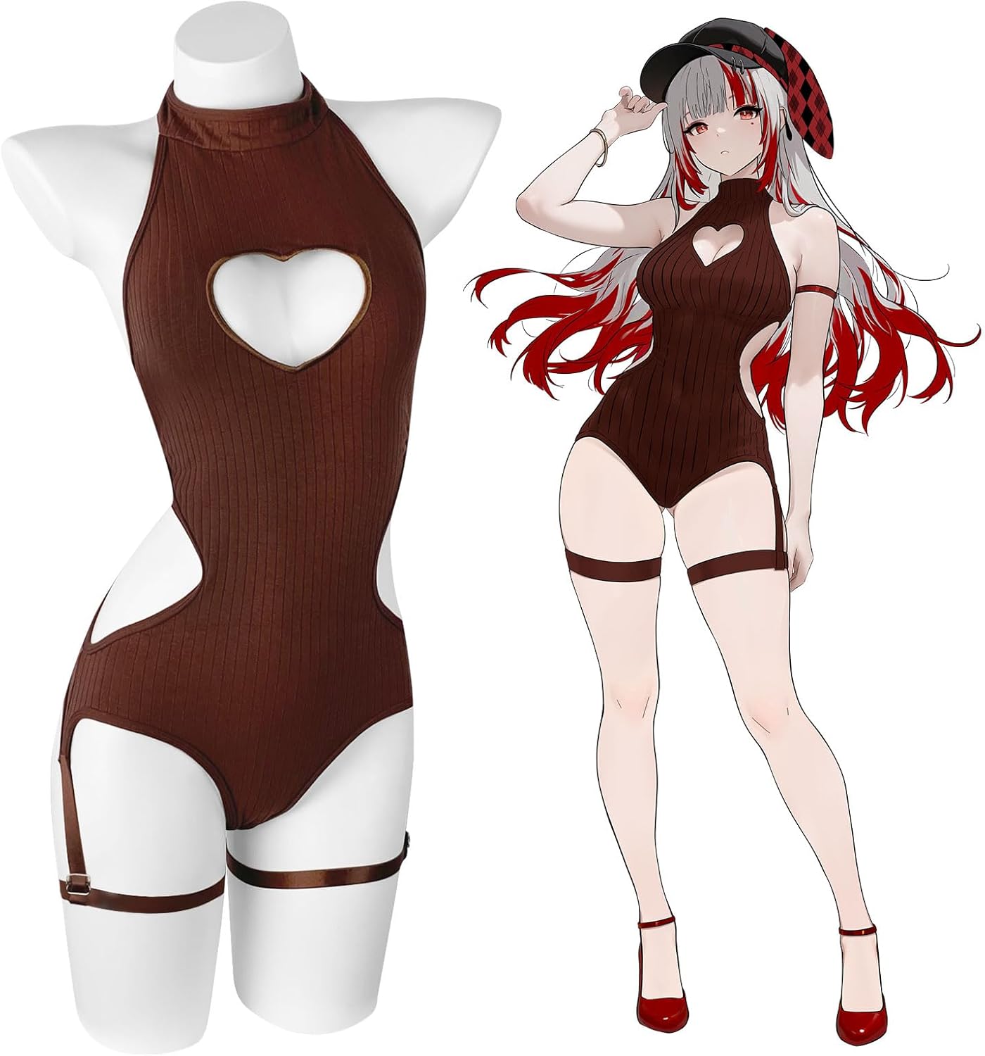 KORURACLUB women's black lingerie backless bodysuit corset top sexy bodysuit