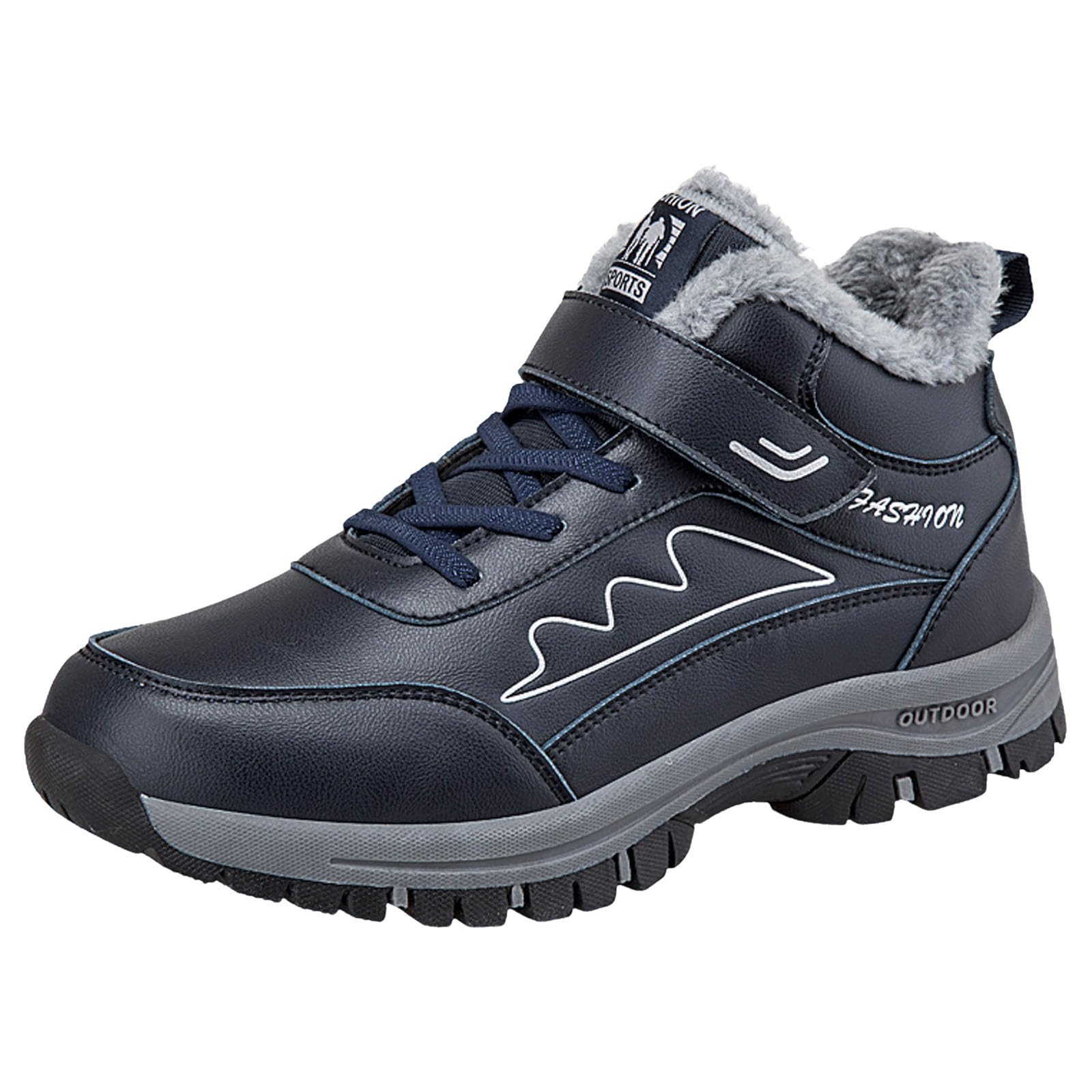 Stivali Donna Neve 2026 da Invernali Stile Coppia Scarpe Casual con Gancio Anello Comode e alla Moda Semplici Ispessite Anfibi Neri Scarponcini Bambino